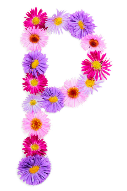 Flower alphabet - Foto, Imagen