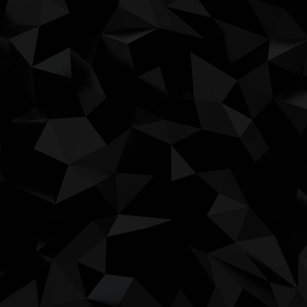 black polygonal mosaic background, creative design templates - Foto, afbeelding