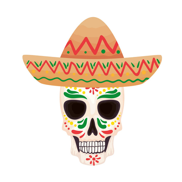 мексиканський маріячі череп
 - Вектор, зображення