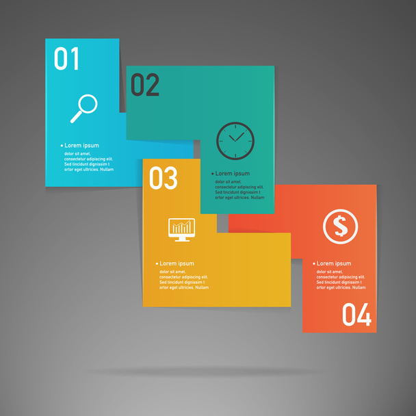 Vector of Business Square info graphic layout - Wektor, obraz