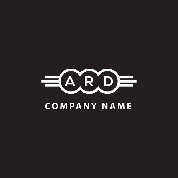 Σχεδιασμός λογότυπου ARD σε μαύρο φόντο. ARD δημιουργικά αρχικά γράμμα λογότυπο έννοια. ARD επιστολή design.ARD επιστολή σχέδιο λογότυπο σε μαύρο φόντο. ARD δημιουργικά αρχικά γράμμα λογότυπο έννοια. Σχεδιασμός επιστολών ARD. - Διάνυσμα, εικόνα