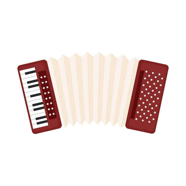 accordion musical instrument - Vector, Image