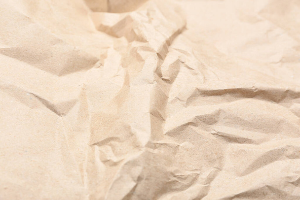 Arkaplan olarak buruşmuş kağıdın dokusu, yakın plan - Fotoğraf, Görsel