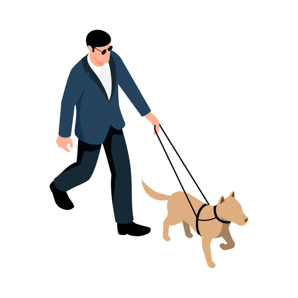 Blind Man Illustration - Vector, Image