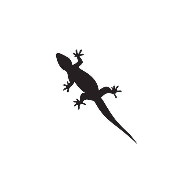 asian house lizard silhouette shape vector - Vector, Image