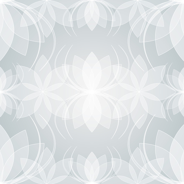 Seamless background with soft white flowers - Vector, Imagen
