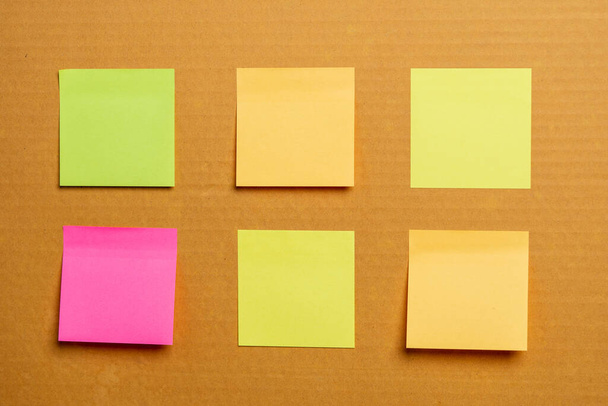 Sticky Notes coleção de colorido post-lo papel nota isolado fundo - Foto, Imagem