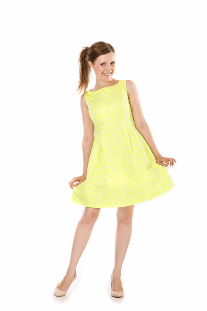 girl in yellow dress - Photo, Image