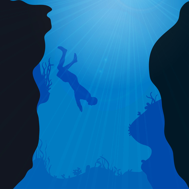 Silhouette vettoriale dei subacquei
. - Vettoriali, immagini