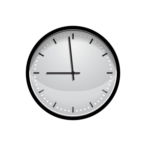 Clock wall watch circle design - Διάνυσμα, εικόνα