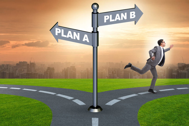 Konzept der Wahl zwischen Plan A oder Plan B - Foto, Bild