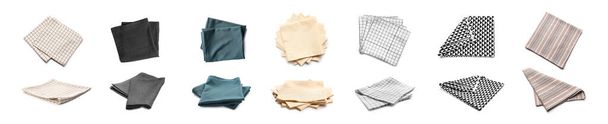 Set de servilletas aisladas en blanco  - Foto, imagen