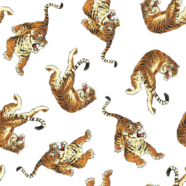 Pattern of tiger - Wektor, obraz