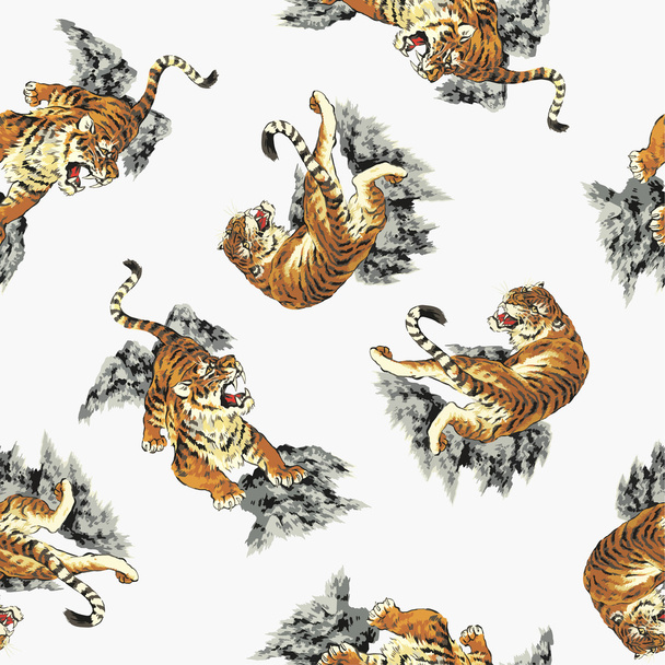 Pattern of tiger - Vettoriali, immagini