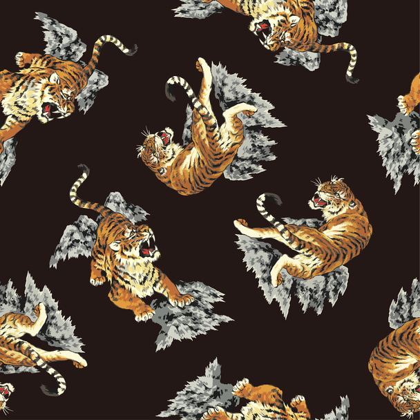Pattern of tiger - Wektor, obraz