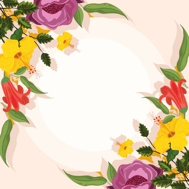 Illustration de cadre floral
 - Vecteur, image