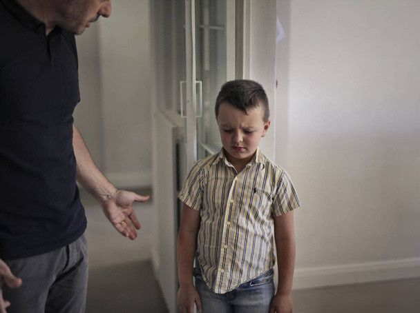 father and son argue at home - Photo, Image