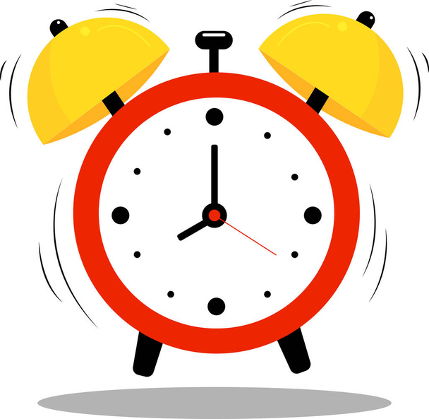 illustration of ringing vintage alarm clock - Vector, Image