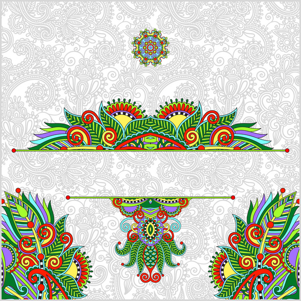 invitation card with neat ethnic background, royal ornamental de - Διάνυσμα, εικόνα