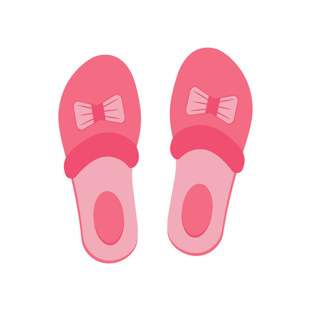 Slippers vector icon.Cartoon vector icon isolated on white background slippers - Vector, afbeelding