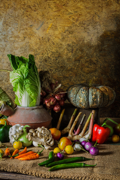 still life  Vegetables, Herbs and Fruits  - Φωτογραφία, εικόνα
