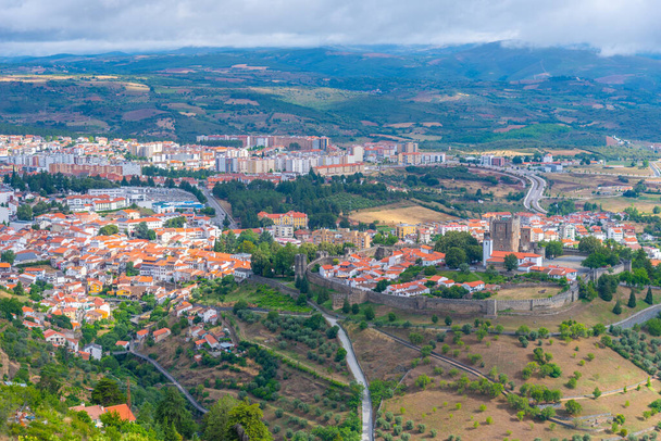 Aerial view of landscape of Portuguese town Braganca. - Fotó, kép