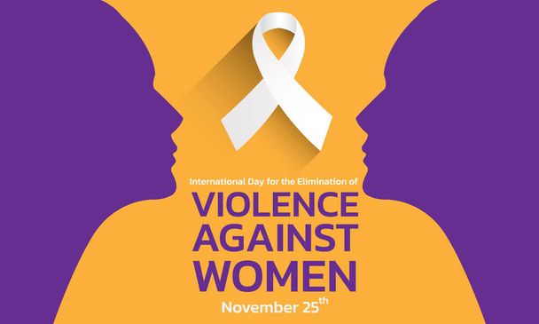 Векторні ілюстрації фон для Міжнародного дня для ліквідації насильства проти жінок - Вектор, зображення
