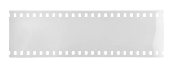 Blanco grijze filmstrook geïsoleerd op witte achtergrond. Template Mock up - Foto, afbeelding