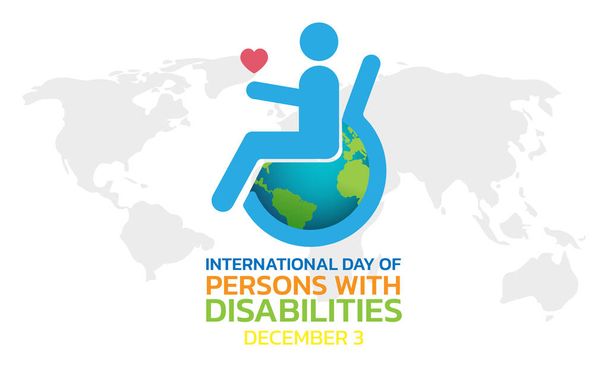 Векторная иллюстрация на тему Международного дня инвалидов отмечается ежегодно 3 декабря по всему миру. - Вектор,изображение