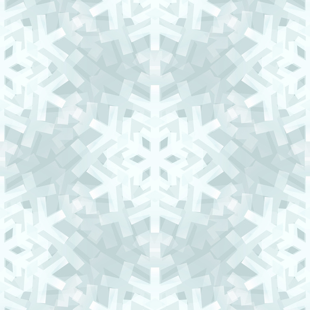 Χωρίς ραφή πρότυπο γυαλιστερό ασημένιο φως νιφάδες χιονιού για Χριστούγεννα Des - Διάνυσμα, εικόνα