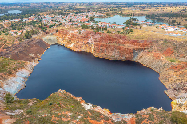 Water pit in Minas de Sao Domingos in Portugal. - Photo, Image