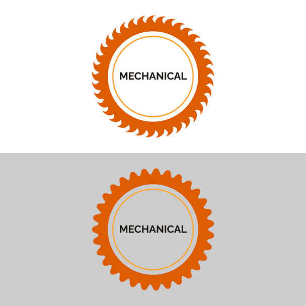 Mechanical gear teeth logo set - Wektor, obraz