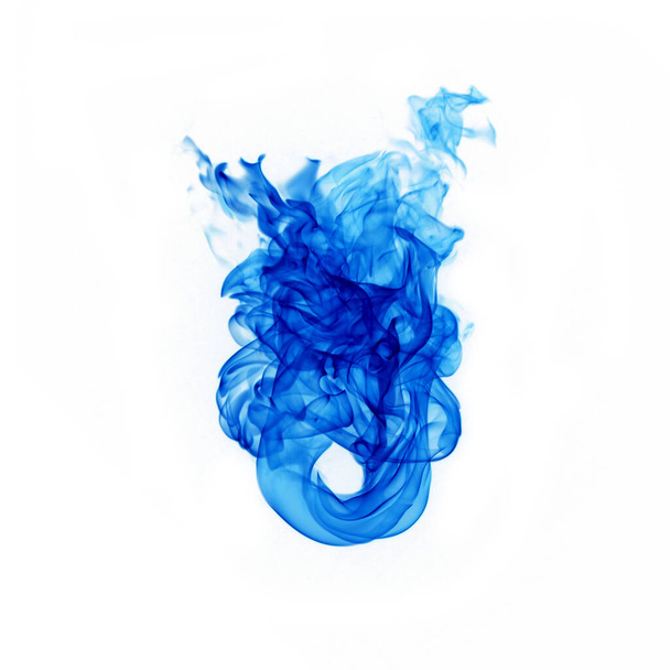 blue flames isolated on white background - Photo, Image