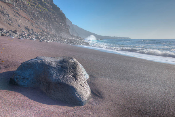 Playa del Verodal beach at El Hierro island, Canary islands, Spain . - Photo, image