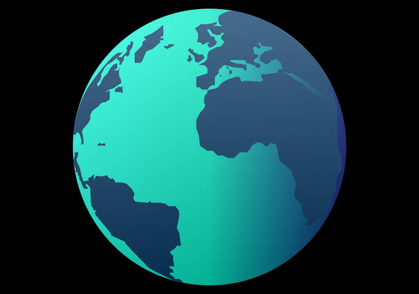 Planète Terre dans les tons bleus sur l'espace - Vecteur, image