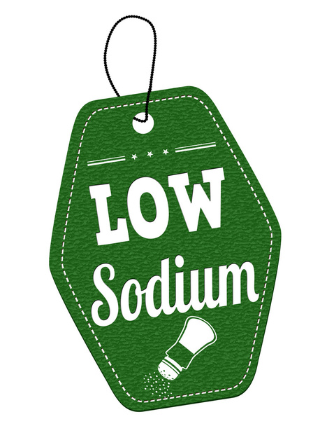 Low sodium label or price tag - Vector, Image