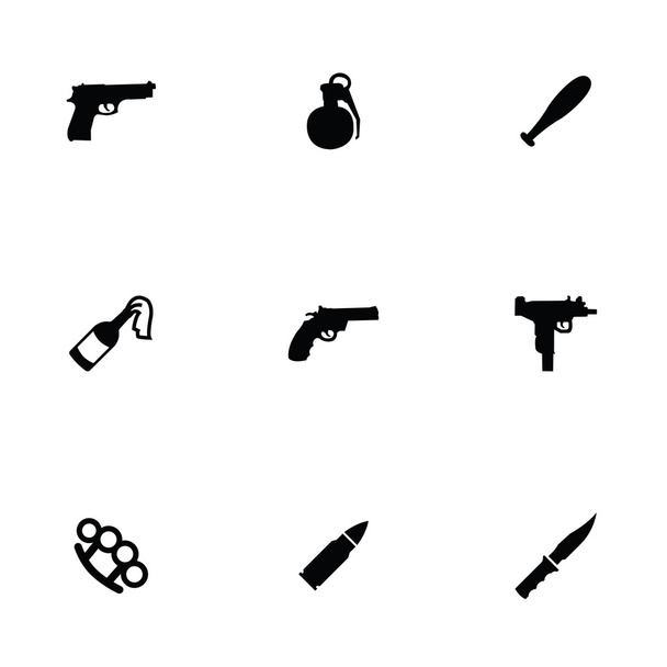 Waffensymbole gesetzt - Vektor, Bild