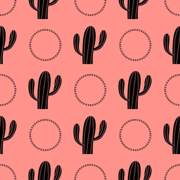 Floral seamless cactus pattern for fabrics and textiles and packaging and gifts and cards and linens and kids - Photo, image