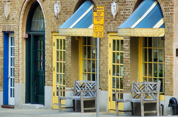 Francusko-amerykańskie bistro w Greenwich, Connecticut - Zdjęcie, obraz