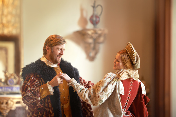 Dance Royale. Král a královna tančí společně ve svém paláci. - Fotografie, Obrázek