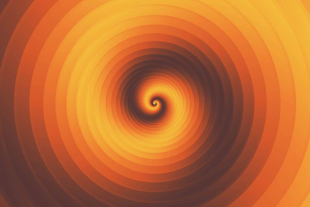Abstract orange and brown Spiral Or Swirl 3d style Fibonacci spiral background. Vector illustration. - Vector, Image