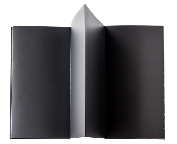 Isolated blank page of black book - Photo, Image