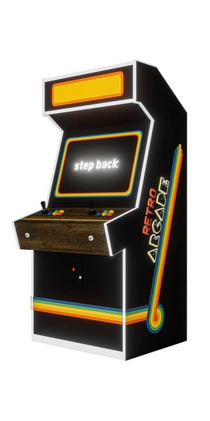 arcade kaappi eristetty valkoisella taustalla 3d kuva - Valokuva, kuva
