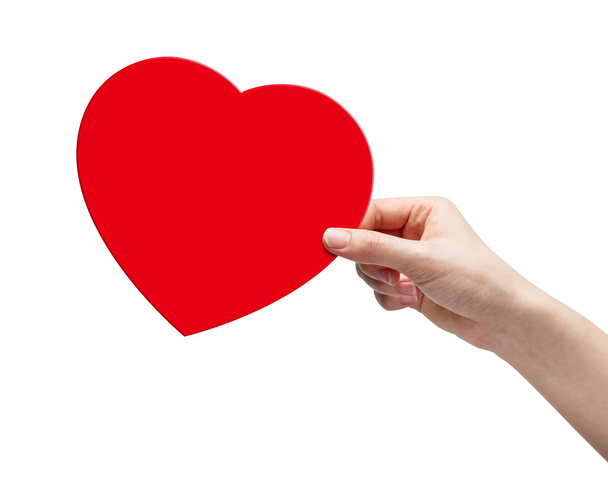Hand picking paper heart - Фото, зображення