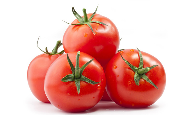 Tomaatti valkoisella
 - Valokuva, kuva