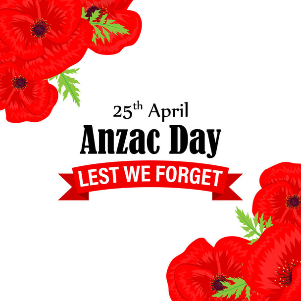 Vector illustration concept of Anzac Day-25th April - ベクター画像