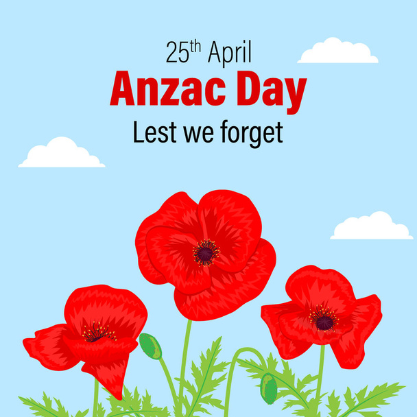 Vector illustration concept of Anzac Day-25th April - Vector, Image