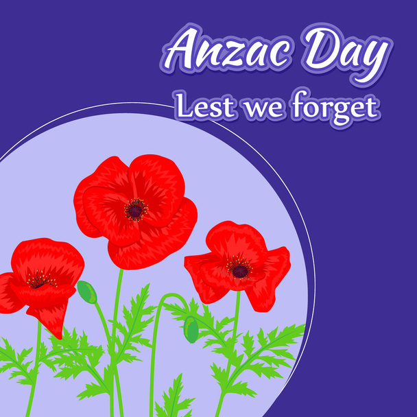 Vector illustration concept of Anzac Day-25th April - Vector, afbeelding