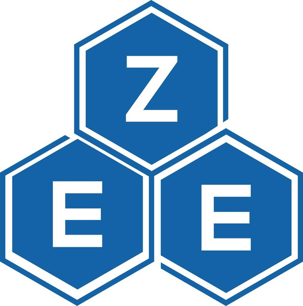 ZEE levél logó design fehér háttérrel. ZEE kreatív kezdőbetűk logó koncepció. ZEE betűtervezés. - Vektor, kép