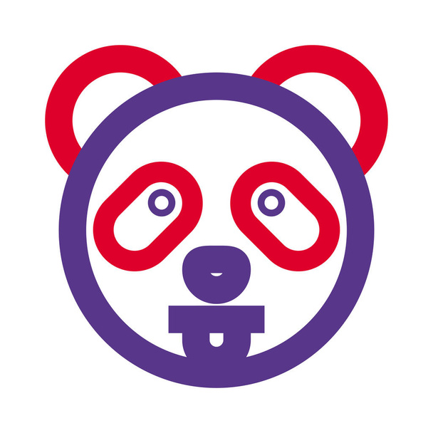 srandovní panda s jazykem ven emoji sdílené na internetu - Vektor, obrázek
